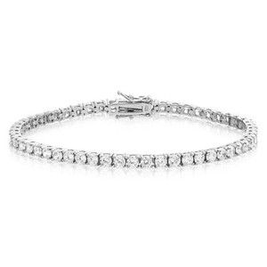 Sterling-Silver-CZ-Tennis-Bracelet-AAA-Round-Brilliant-3mm-Cubic-Zirconia-Gems