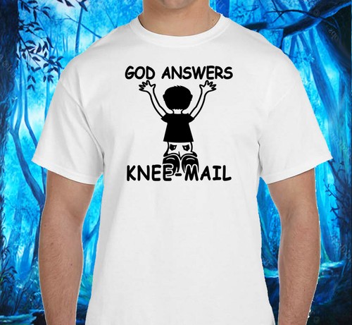 GOD ANTWORTET KNIEPOST T-Shirt - mit Kind Farbe wählbar - 100% Baumwolle S-X - Bild 9 von 19