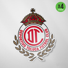 Toluca CAMPEON Mexico 4 Pack Sticker Vinyl Decal Calcomania Diablos Rojos Liga