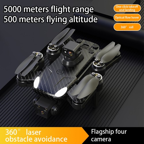 Laser Obstacle Avoidance Black Drone GPS Positioning Quad-lens RC Quadcopter Toy - Picture 11 of 16