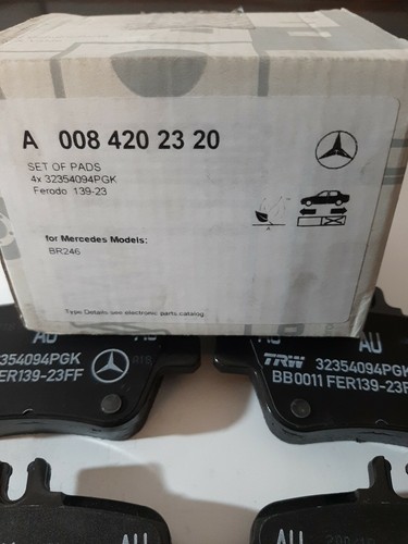 MERCEDES W117 CLA X156 GLA W176 A PASTIGLIE FRENO POSTERIORE OEM A0084202320 - Imagen 3 de 10