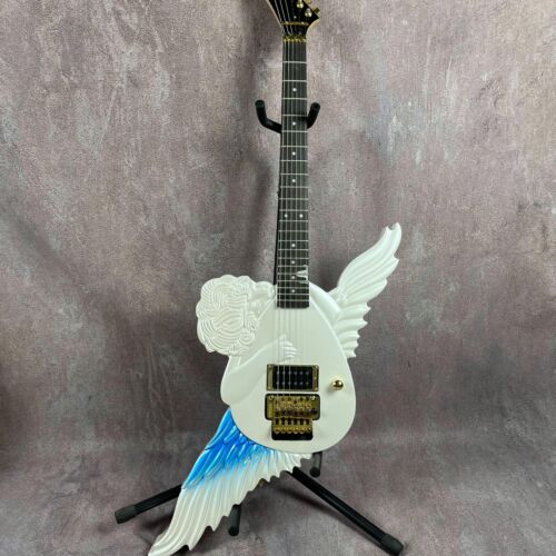 Gitara elektryczna Angel w specjalnym kształcie 6 strun solidna perłowa biała w magazynie - Zdjęcie 1 z 18