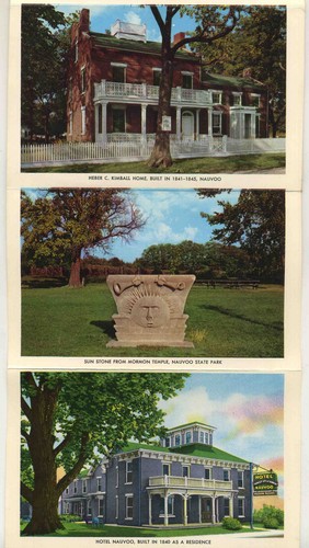 Libro de vista de postal desplegable de colección 1966 Nauvoo, Illinois - Curt Teich #D-14549 - Imagen 4 de 5