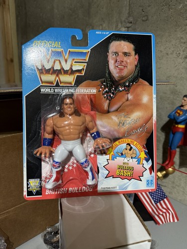 WWF Hasbro MOC British Bulldog Blue Card Series 4 ...