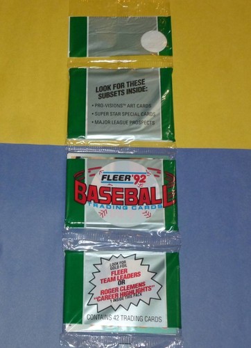 Fleer Rack Pack 1992 CAL RIPKEN JR líder de equipo insertado en la parte posterior Orioles 42 cartas - Imagen 1 de 3