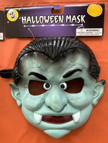 Child Size Rubber Halloween Face Mask with strap -- ghost frank mummy vampire 3+ - Picture 7 of 7