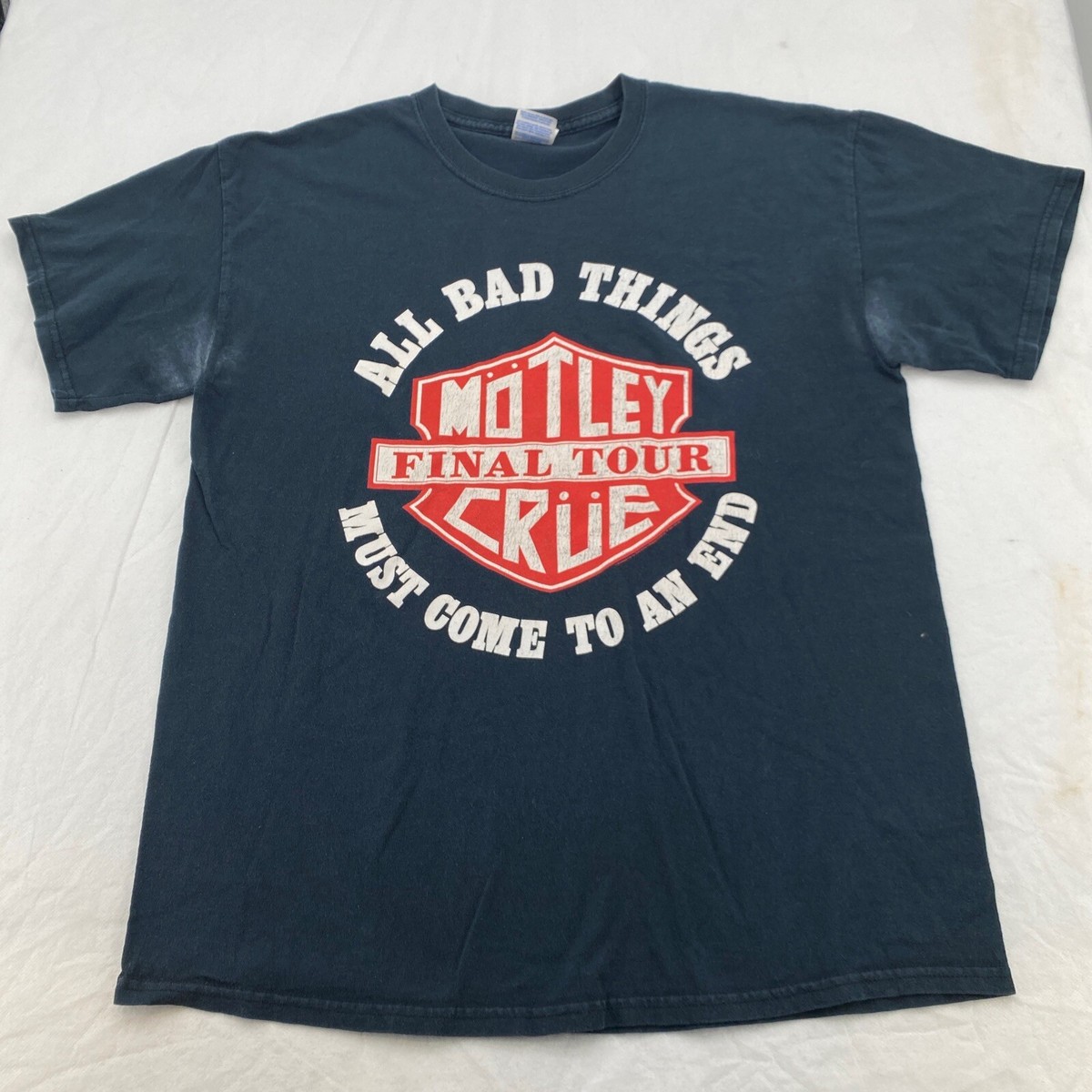 TRASHED 2014 MOTLEY CRUE FINAL TOUR T-Shirt LARGE rock