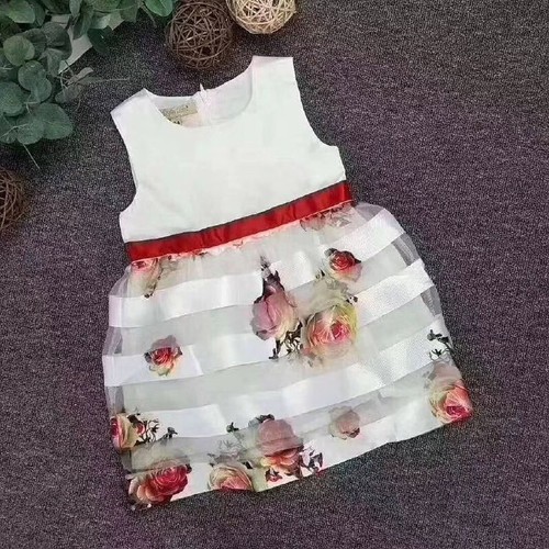 Kids Party Dress with flower details (7-8 years) - Picture 5 of 6
