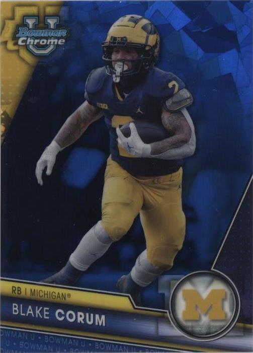 2023 Bowman University Chrome Sapphire Edition Blake Corum #182 - 1 of 2