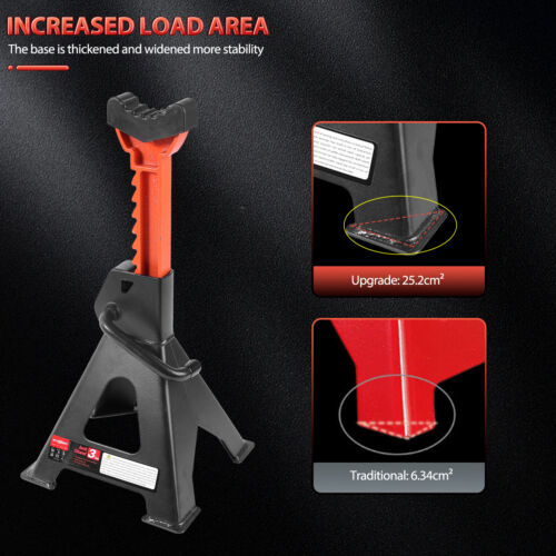 2X Jack Stands Car Jack Stands 3T (6,000 lbs ) Capacity Double Locking Universal - Picture 4 of 8
