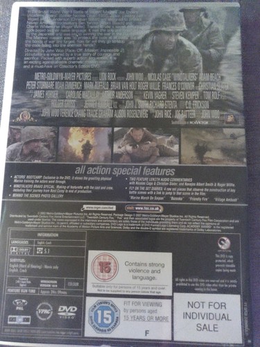 Modern War Collection - Platoon /Windtalkers / Behind Enemy Lines DVD (2002) - Foto 20 di 24