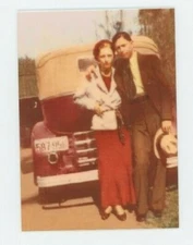  Bonnie and Clyde - METAL trading card - Murder - Color Photo