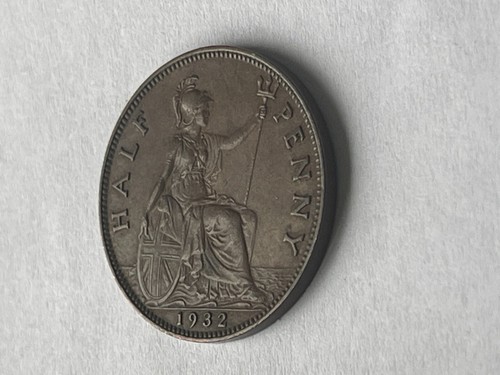 Lot of 4 British Coins:1908 One Penny, 1900, 1932 and 1940 Half Cents - Picture 11 of 17
