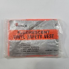 Rothco Orange Vinyl Safety Vest Pack of 1 New Multipurpose