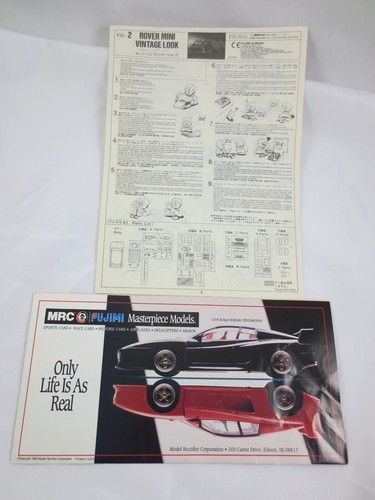 Fujimi Rover Mini Cooper Vintage Look 1/24 Scale Model Car Kit 18302 - Picture 7 of 7