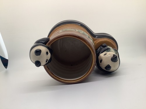 Lucky bambooplant holder 2 pandas new - Picture 4 of 8