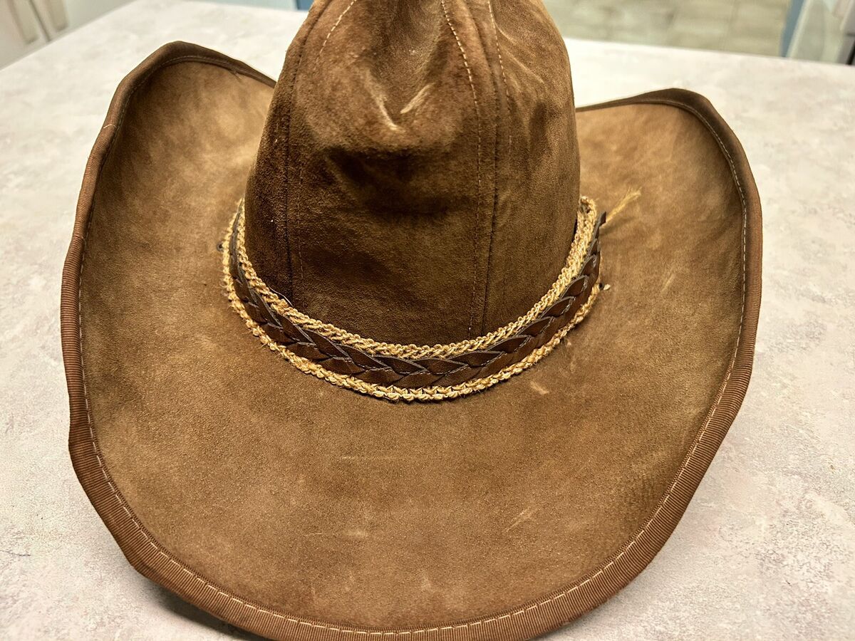 Vintage Stetson Hat The Billy Kidd Brown Suede Leather Sz 7 Vintage Stetson Hat The Billy Kidd Brown Suede Leather Sz 7