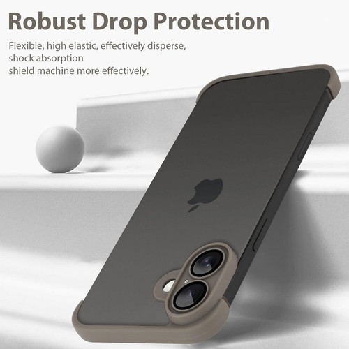 Protezione pad bordo angolo senza cornice + protezione obiettivo per iPhone 16 15 14 13 12 - Foto 64 di 83