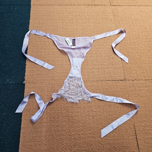 Adore Me Alana Bikini Panties Sheer Panty Purple Lace XS Floral W1a - Picture 6 of 6