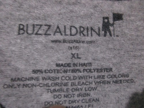 Camiseta Buzz Aldrin NASA Vintage Talla XL Gris con Azul Blanco Rojo Logo Círculo - Imagen 3 de 3