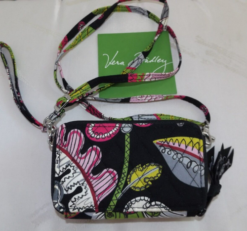 VERA BRADLEY All in One Crossbody Wristlet with Shoulder Strap - Moon Blooms - Picture 2 of 6
