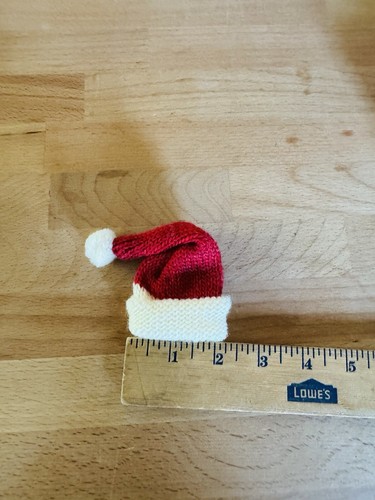 Mini Wine Bottle Doll Or Plush Animals Knit Winter Xmas Sweater With Santa Hat - Picture 5 of 7