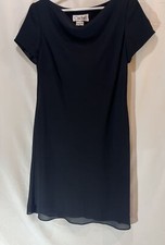 Cachet Vintage Little Black Dress Women’s 10 Short Sleeve Empire waist Lined
