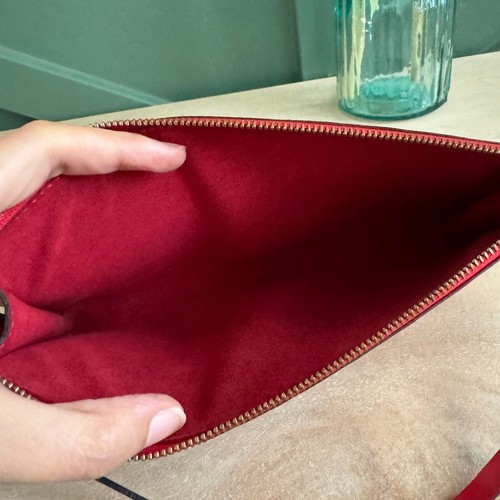 Louis Vuitton Epi Pochette Accessori Rosso Pochette Mini Borsa in Pelle - Foto 8 di 14