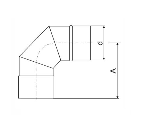Stahl verzinkt verstellbar Winkel 15 30 45 90 Grad gebogen Kamin Rohr - Bild 4 von 4