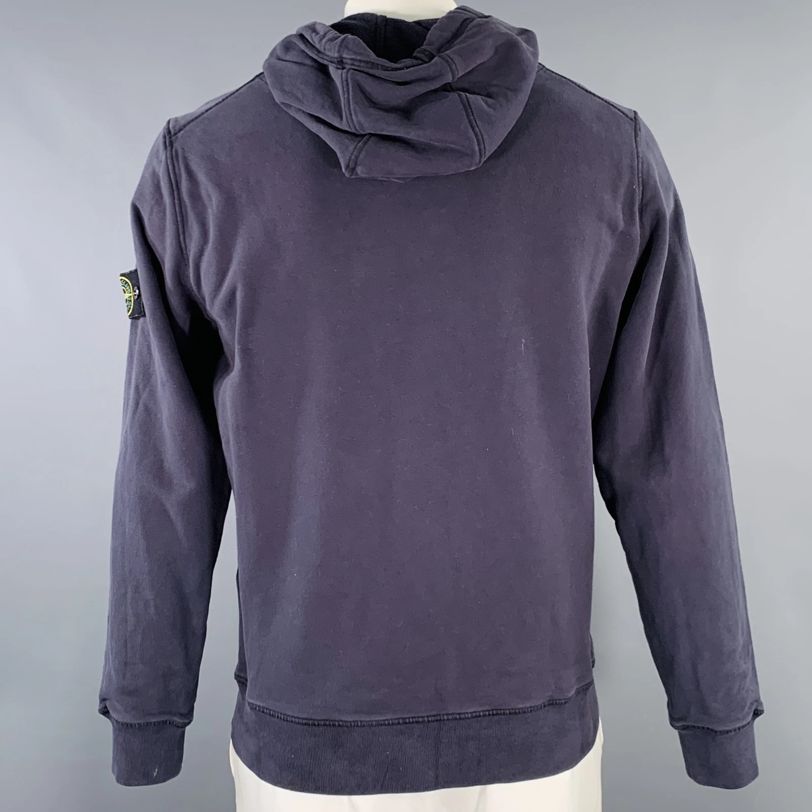 Felpa con cappuccio STONE ISLAND taglia L grigio blu cotone