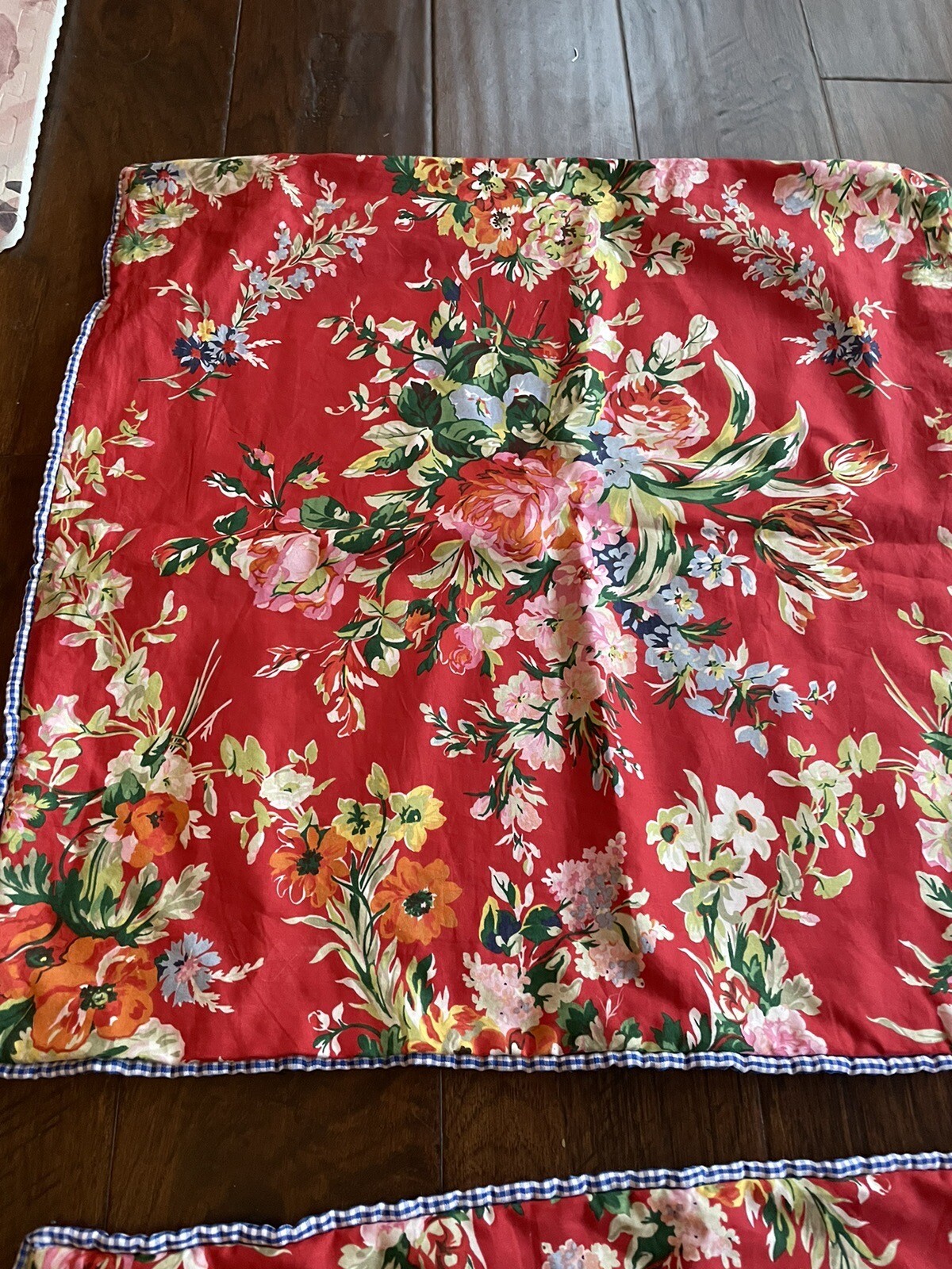 2 RALPH LAUREN BELLE HARBOR RED FLORAL 20" THROW / ACCENT PILLOWS eBay