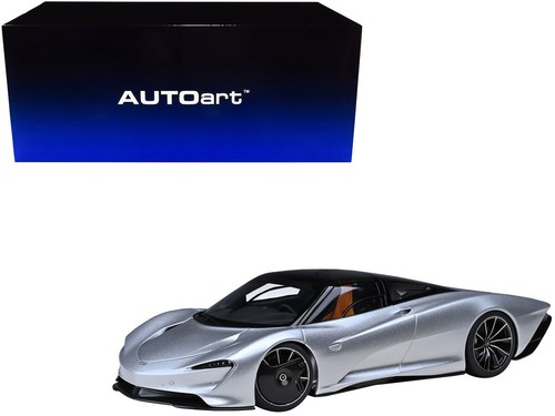 McLaren Speedtail Supernova 1/18 plateado con maletas modelo coche por Autoart 76090 - Imagen 11 de 11