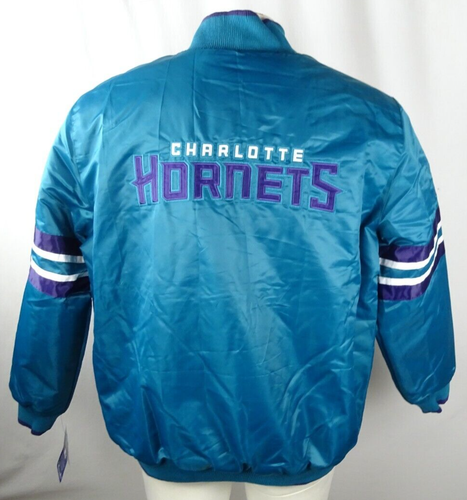 Giacca Bomber Charlotte Hornets NBA Starter Uomo Grande e Alta in Raso - Foto 6 di 11