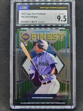 2022 Topps Finest Flashbacks Julio Rodriguez #60 RC Mariners CSG 9.5