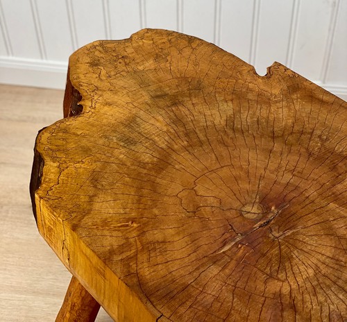 Vintage Rustic Lodge Maple Live Edge Occasional Table Bench - Picture 7 of 10