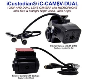 Icustodian Cam11v AHD HD 720p Mini Car Taxi CCTV Camera Night Vision 5m Cable