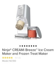 Ninja  CREAMi Breeze  Ice Cream Maker Frozen Treat Maker - NC100 free Shipping