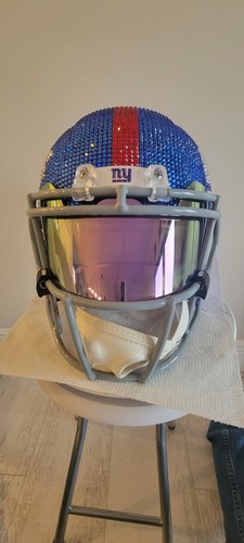 NFL SWAROVSKI CRYSTAL GIANTS HELMET,  Bling helmet, crystal helmet, crystal NFL - Picture 10 of 10