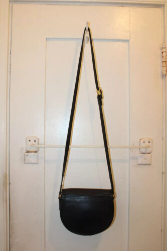 COACH Watson Black Leather Crossbody Saddlebag Shoulder Bag #9981 USA Vintage - Picture 4 of 13