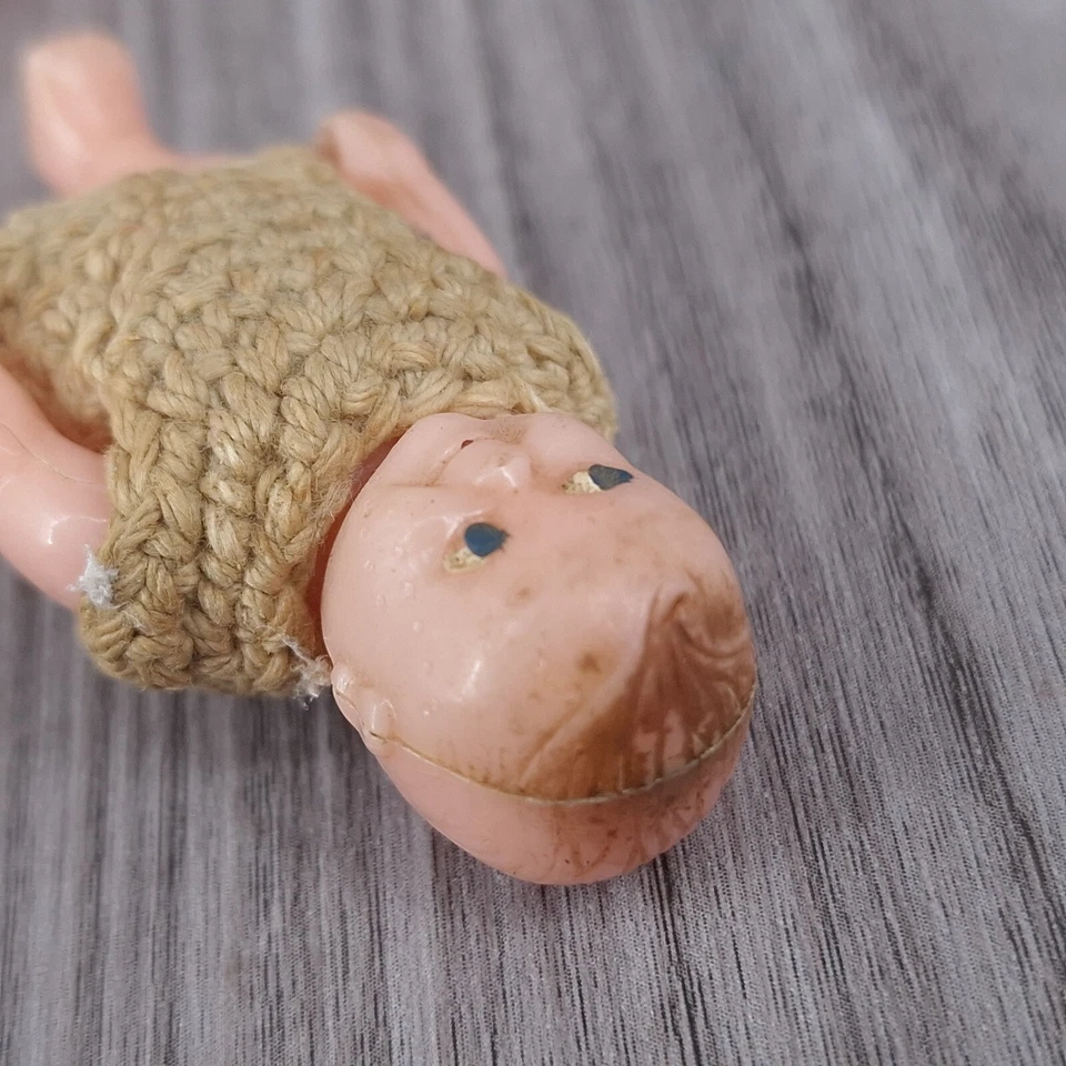 Lote de 3 figuras de juguetes vintage para casa de muñecas bebé Foto 2 de 4