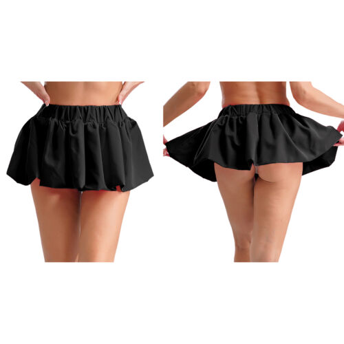 Gonna da donna orlo a sbuffo clubwear gonne da campeggio mini skater morbida club micro sexy - Foto 4 di 91
