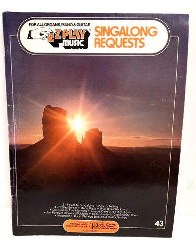 Solicitudes de canto de música EZ #43 órganos, piano y guitarra 1975 Warner Bros. - Imagen 1 de 3