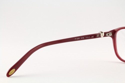 Authentic Tiffany & Co. TF 2081 8152 Burgundy 51mm Glasses Frames Italy - Picture 4 of 5