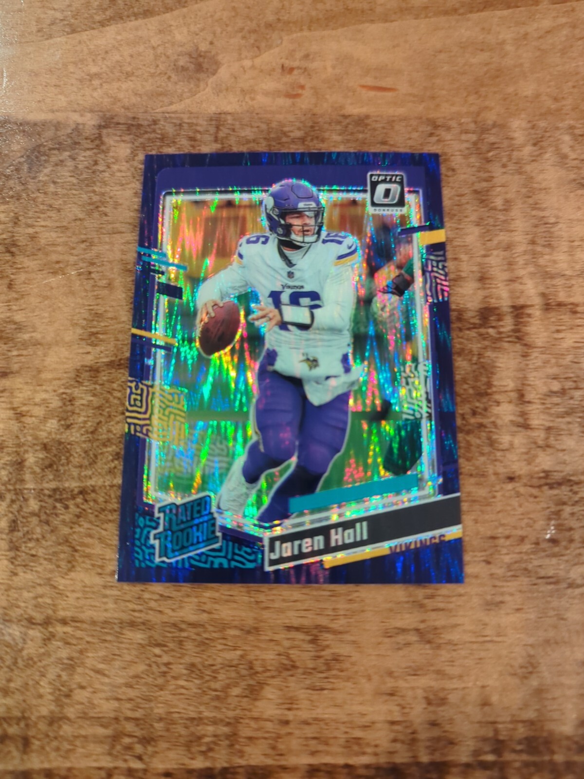 2023 Donruss Optic Jaren Hall Purple Shock Prizm Rated Rookie RC #270 Vikings