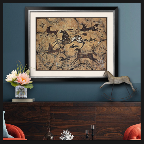 Many Ponies Art Print by Cecilia Henle - Horse Pony Wealth Native American Tribe - Picture 2 of 8