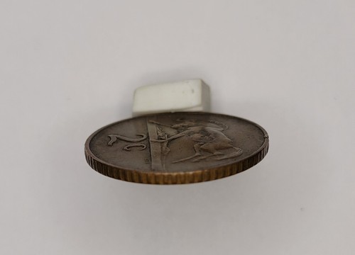 1965 SOUTH AFRICA 2 CENT COIN WITH A DRASTIC "STRUCK THRU" MINT ERROR!! LOT#44.2 - Picture 6 of 8