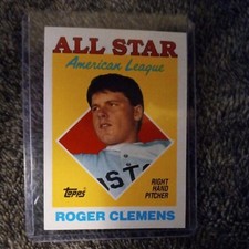 1988 Topps - All Star #394 Roger Clemens /Super rare Blue ink dot misprint 