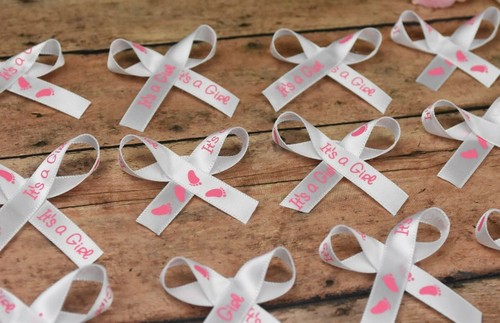 Baby Shower Recuerdos Rosa Cinta Arcos 12 PIEZAS It's a Girl Nina Moños Rosita HR - Imagen 8 de 9