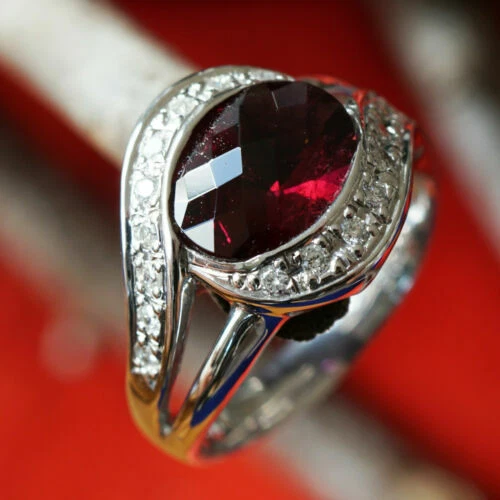 Unbehandelte Echtschmuck-Ringe aus Platin mit Edelsteinen