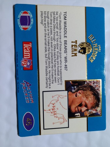 * 1991 All-Madden Team #45 actiongeladen Tom Waddle Bears WR - #87 - Bild 8 von 8